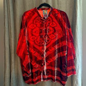 JOHNNY WAS velvet blouse